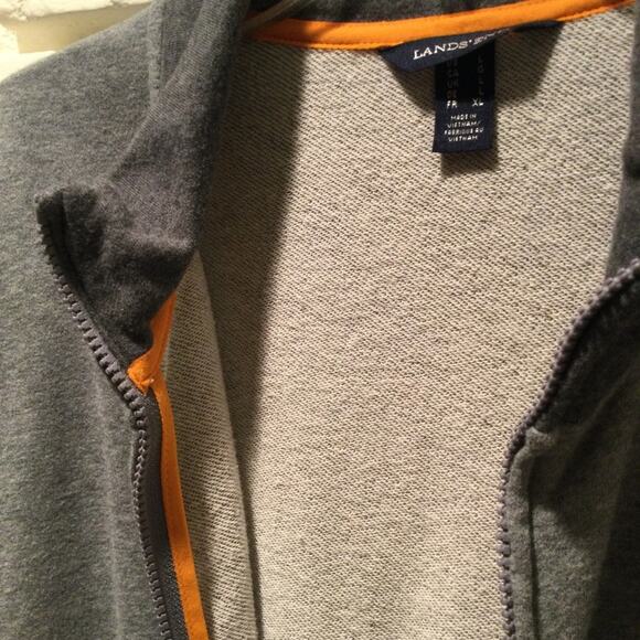 Lands’ End French terry zip up sweatshirt jacket L - Picture 3 of 4